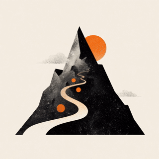 Mojave mountain illustration